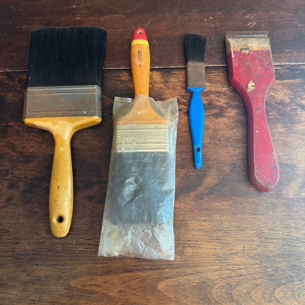 Vintage Paint Tool & Brush Lot Big Boy Prager Red Devil Sherwin Williams - Picture 1 of 7